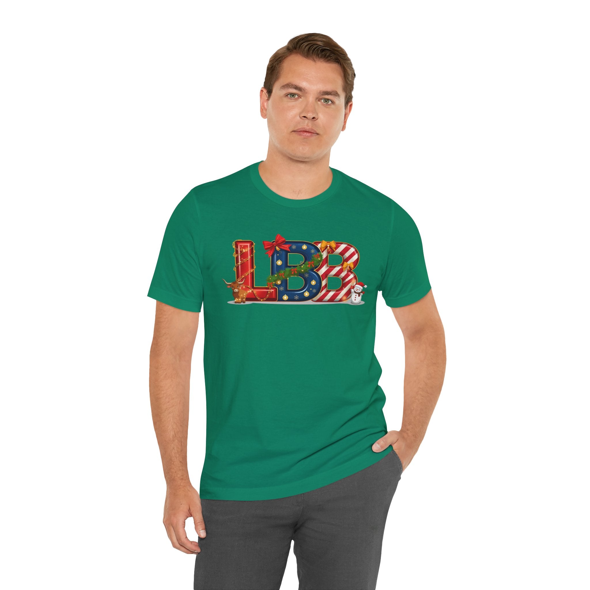 LBB Christmas Shirt – Festive Letter Art Tee | Christmas Gift | Bella Canvas 3001