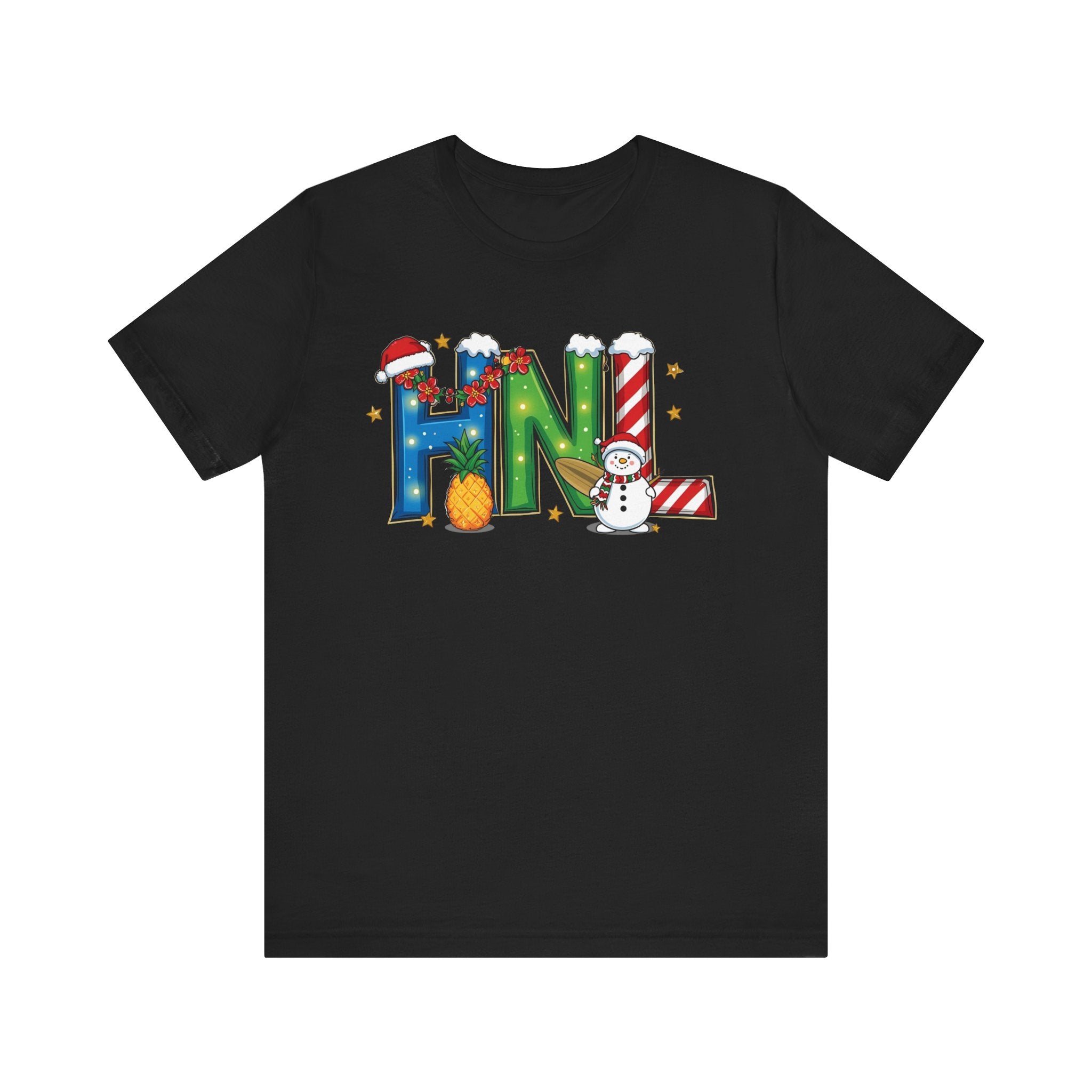 HNL Christmas Shirt – Festive Letter Art Tee | Christmas Gift | Bella Canvas 3001