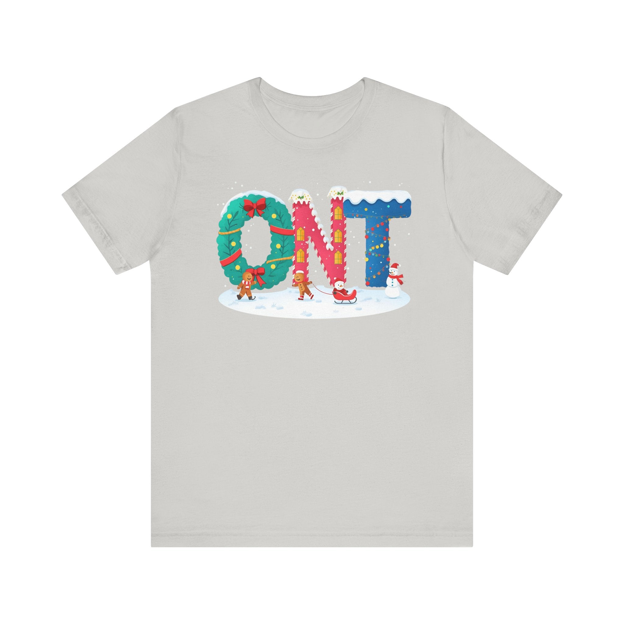 ONT Christmas Shirt – Festive Letter Art Tee | Christmas Gift | Bella Canvas 3001