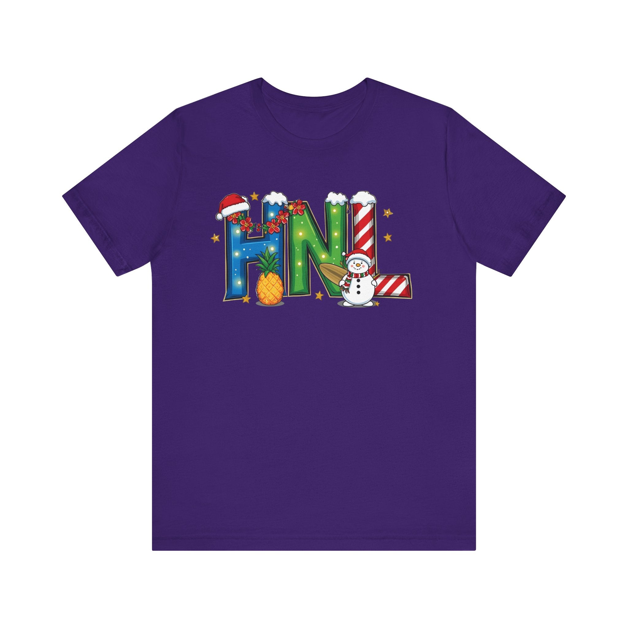 HNL Christmas Shirt – Festive Letter Art Tee | Christmas Gift | Bella Canvas 3001