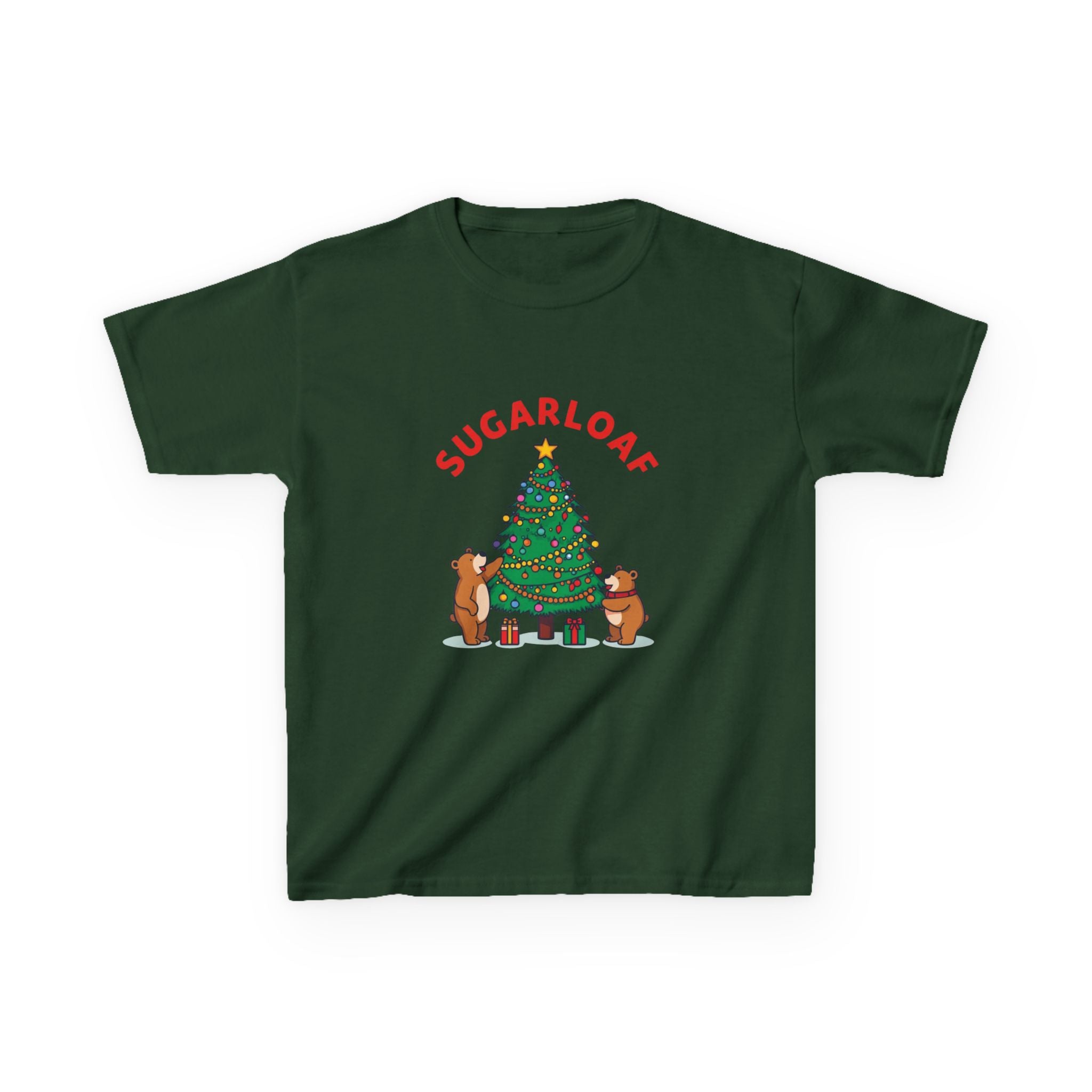 Sugarloaf Christmas Shirt – Cute Bears Decorating Tree Tee | Mountain Town Christmas Gift | Gildan 5000B