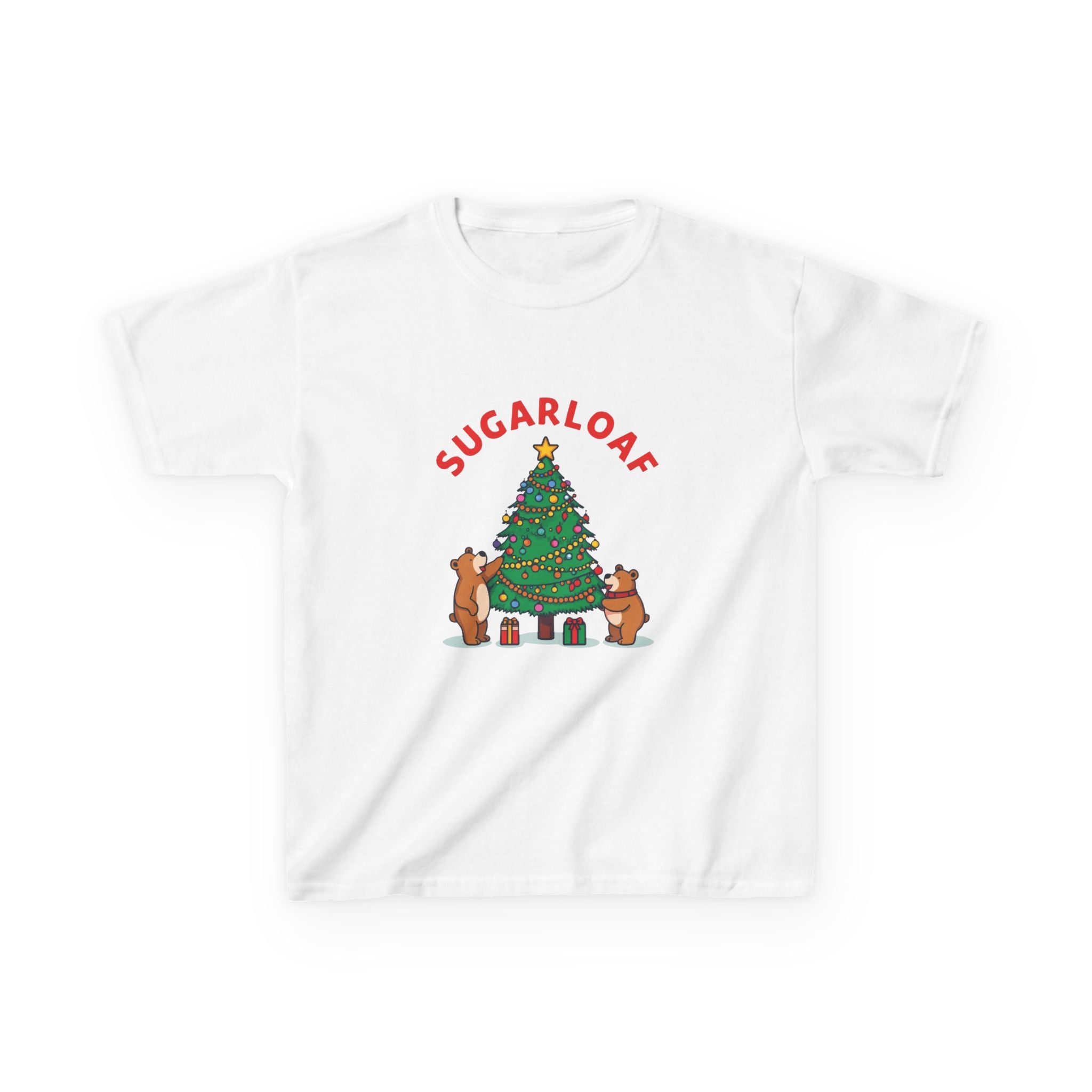 Sugarloaf Christmas Shirt – Cute Bears Decorating Tree Tee | Mountain Town Christmas Gift | Gildan 5000B
