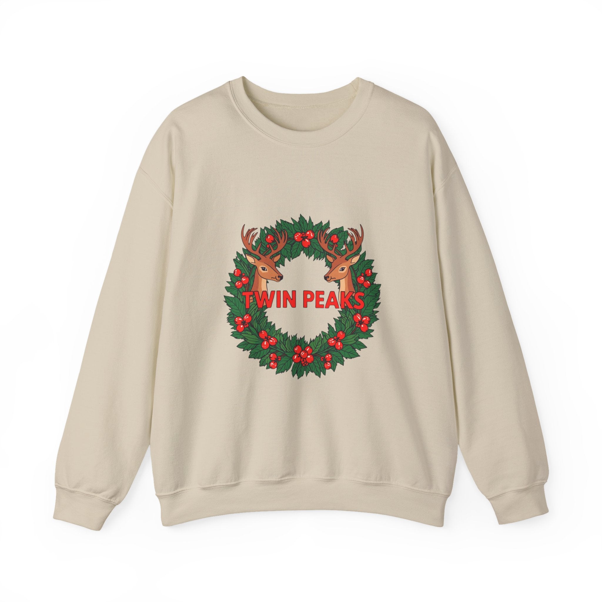Twin Peaks Christmas Hoodie – Ornament with Snowman Deer and Tree Sweatshirt | Mountain Town Christmas Gift | Gildan 18500