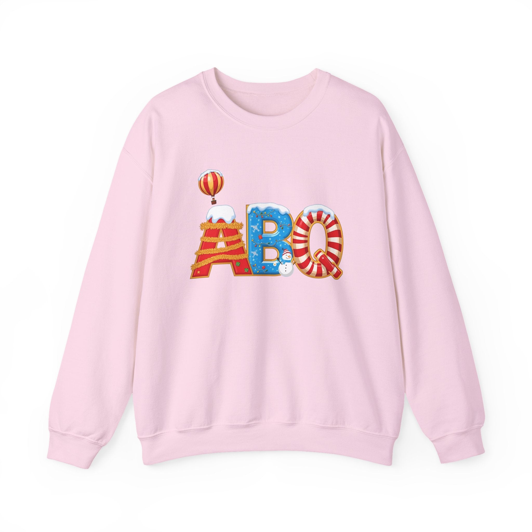ABQ Christmas Sweatshirt – Festive Albuquerque Airport Code Crewneck | Holiday Travel Gift | Gildan 18000