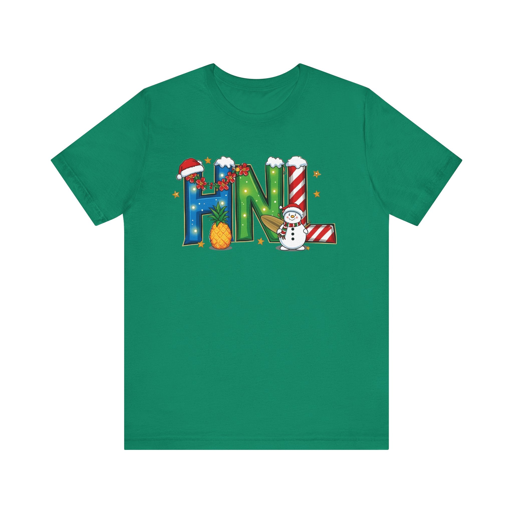 HNL Christmas Shirt – Festive Letter Art Tee | Christmas Gift | Bella Canvas 3001