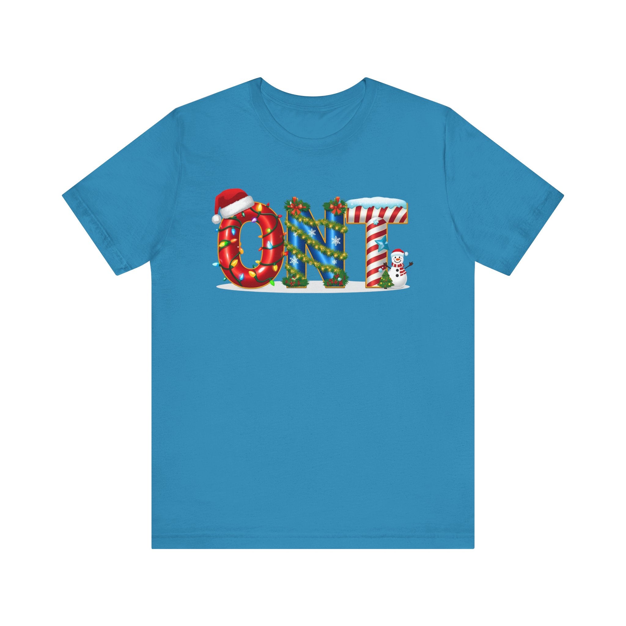 ONT Christmas Shirt – Festive Letter Art Tee | Christmas Gift | Bella Canvas 3001