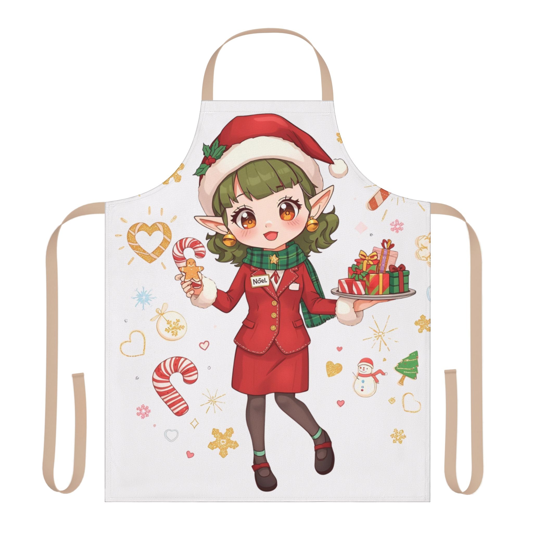 Christmas Elf Girl Apron — Cute Holiday Baking & Cooking Apron