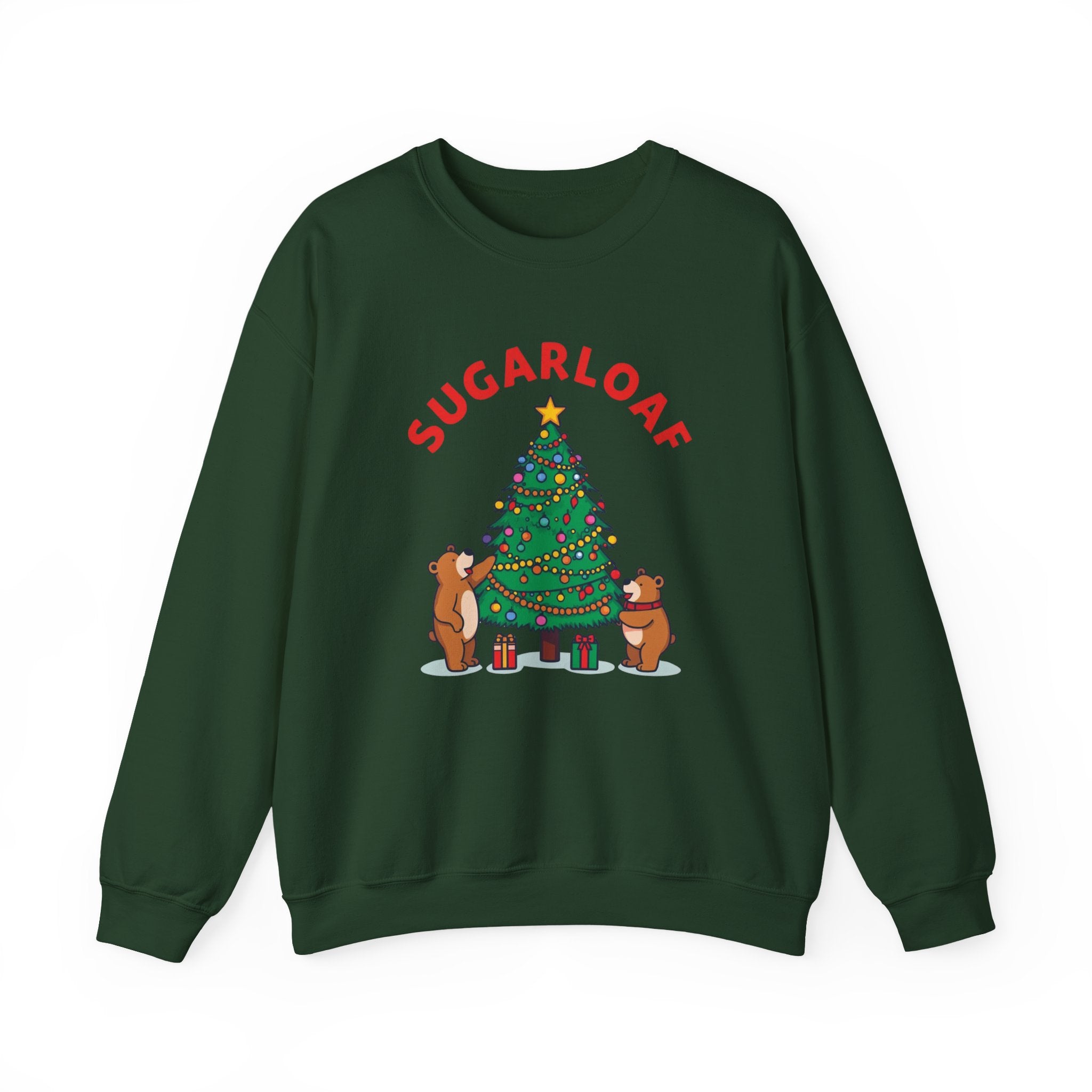Sugarloaf Christmas Shirt – Cute Bears Decorating Tree Tee | Mountain Town Christmas Gift | Gildan 18000