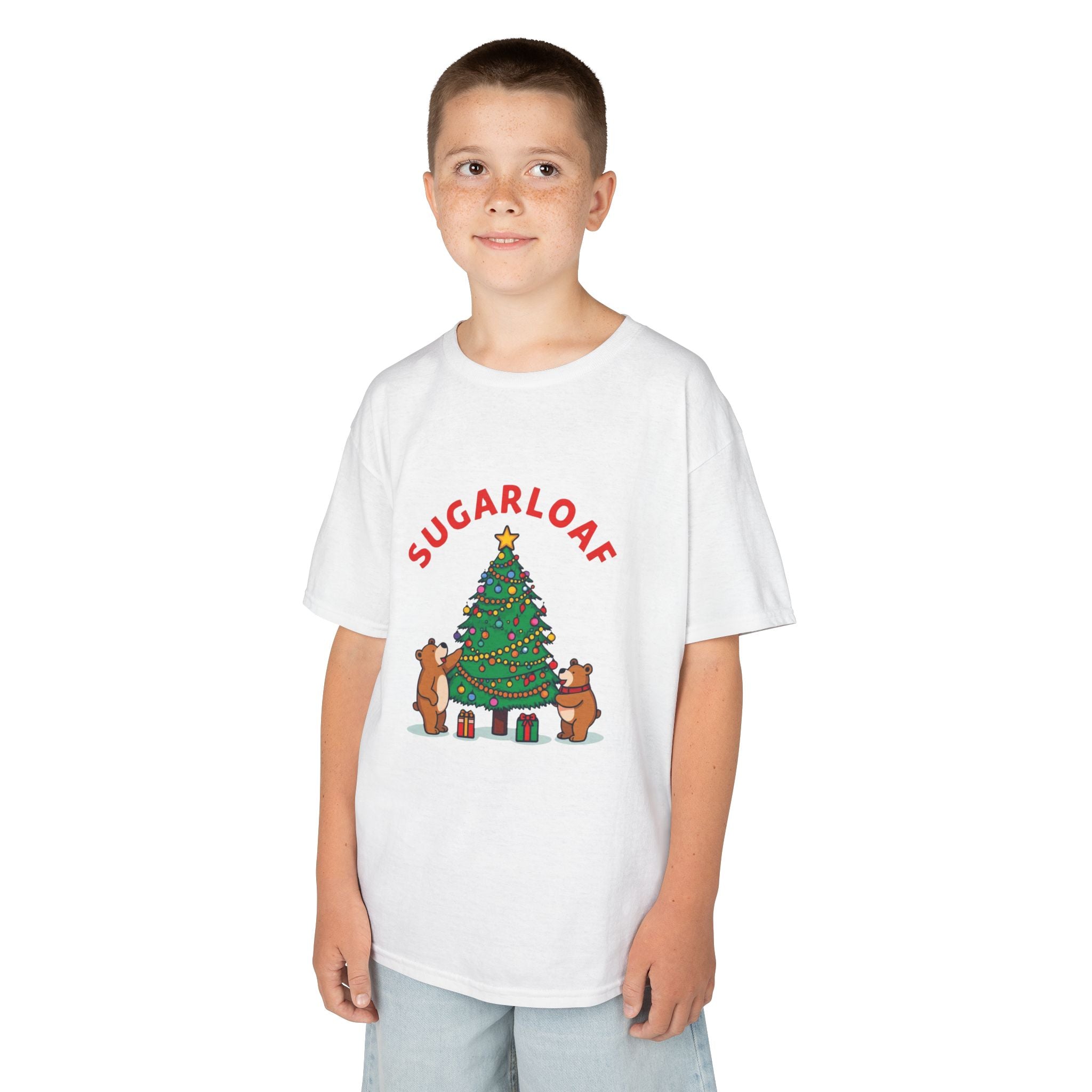 Sugarloaf Christmas Shirt – Cute Bears Decorating Tree Tee | Mountain Town Christmas Gift | Gildan 5000B