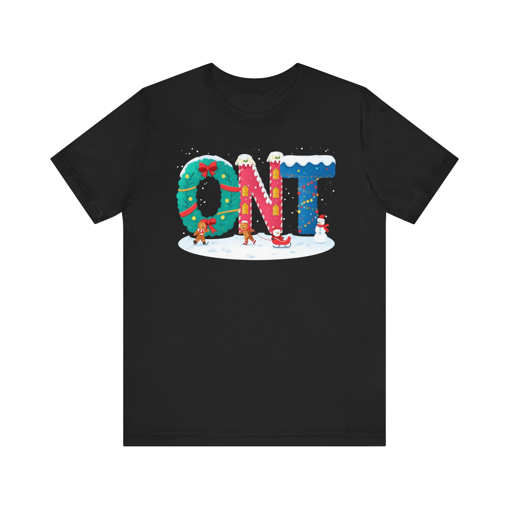 ONT Christmas Shirt – Festive Letter Art Tee | Christmas Gift | Bella Canvas 3001