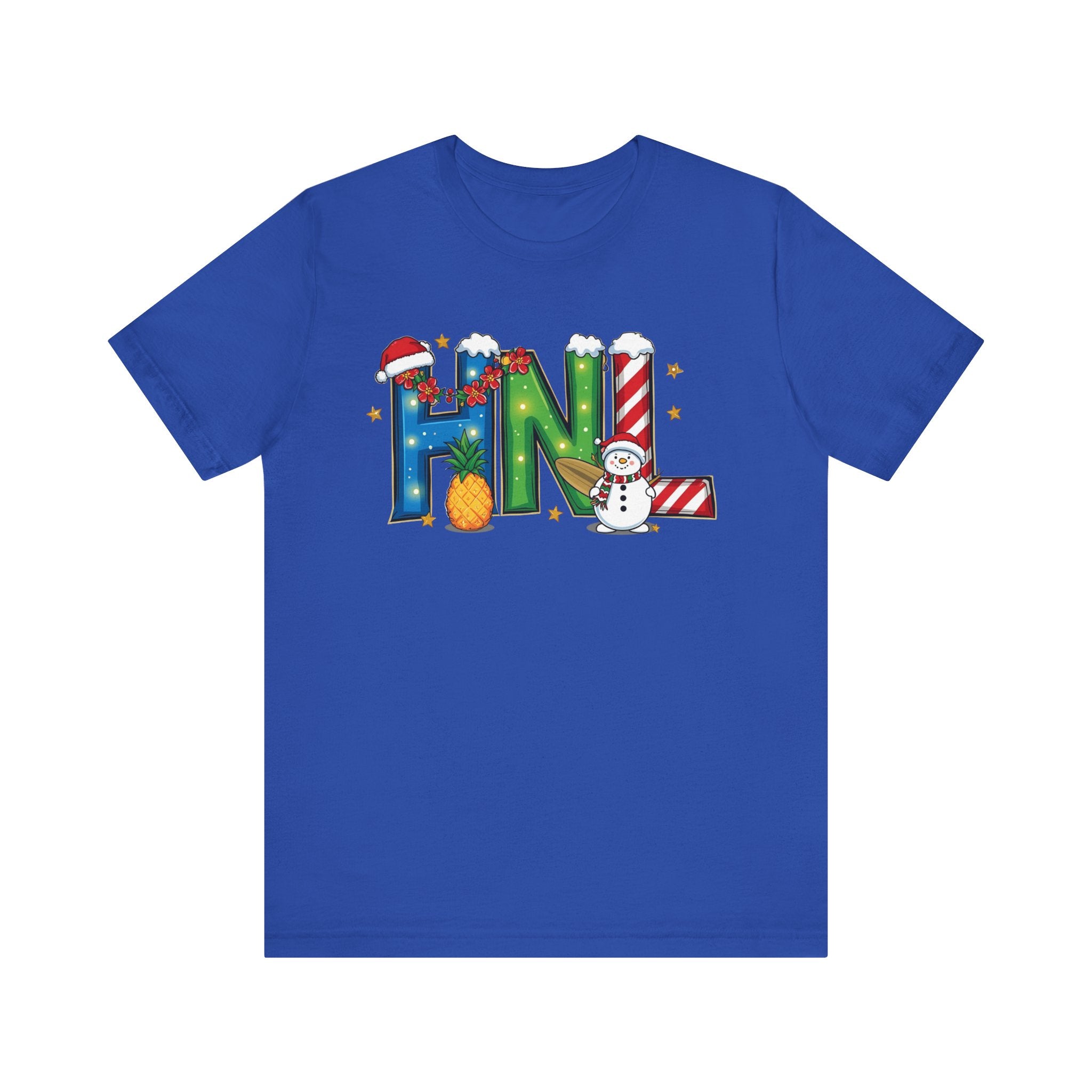 HNL Christmas Shirt – Festive Letter Art Tee | Christmas Gift | Bella Canvas 3001