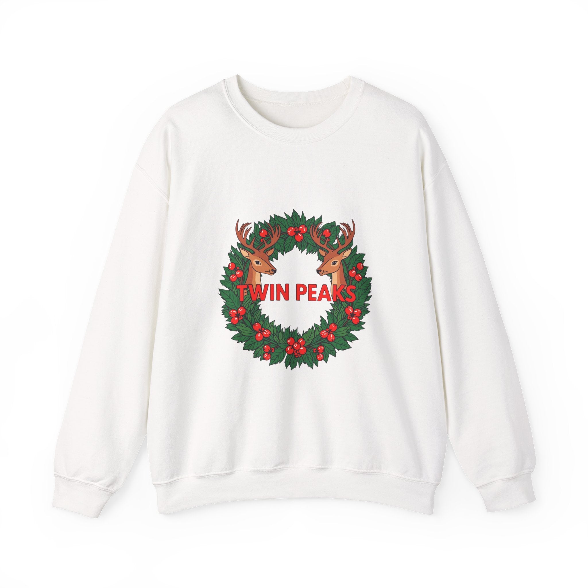 Twin Peaks Christmas Hoodie – Ornament with Snowman Deer and Tree Sweatshirt | Mountain Town Christmas Gift | Gildan 18500