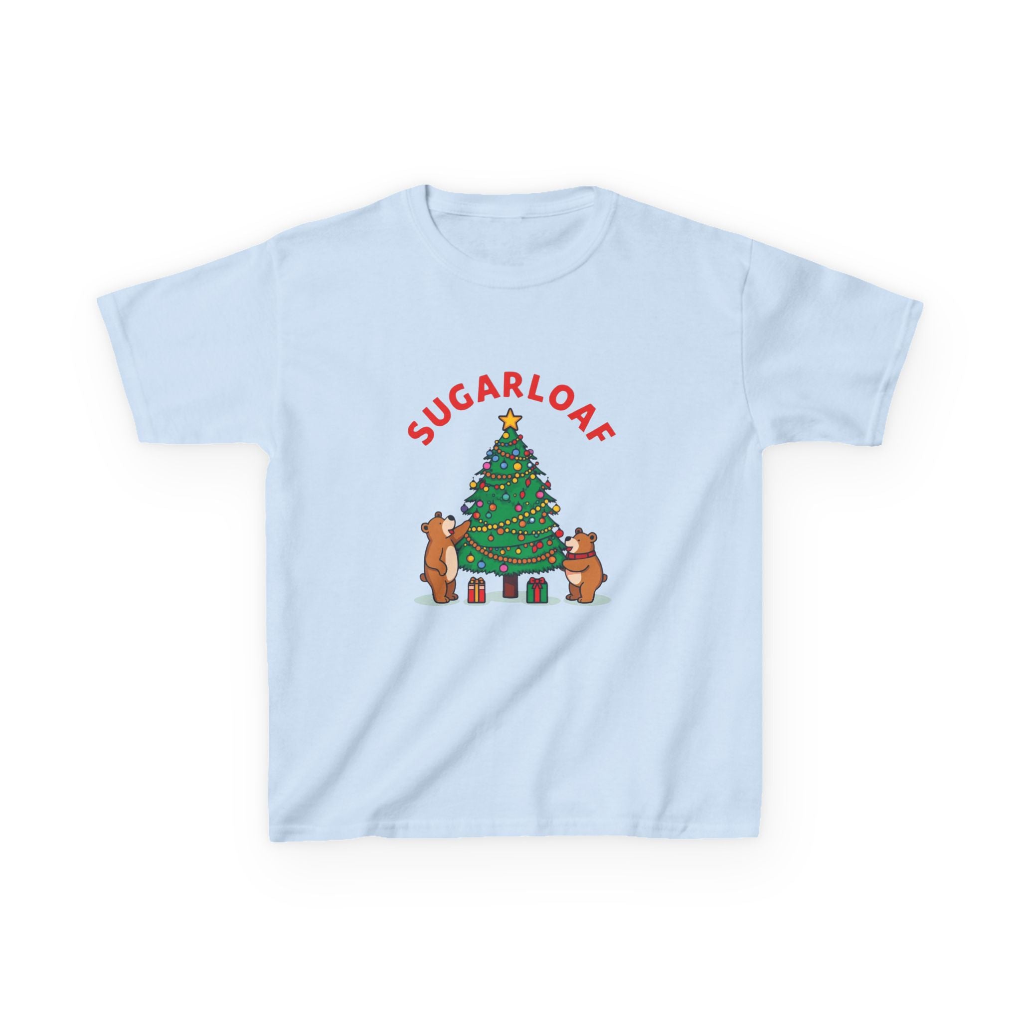 Sugarloaf Christmas Shirt – Cute Bears Decorating Tree Tee | Mountain Town Christmas Gift | Gildan 5000B