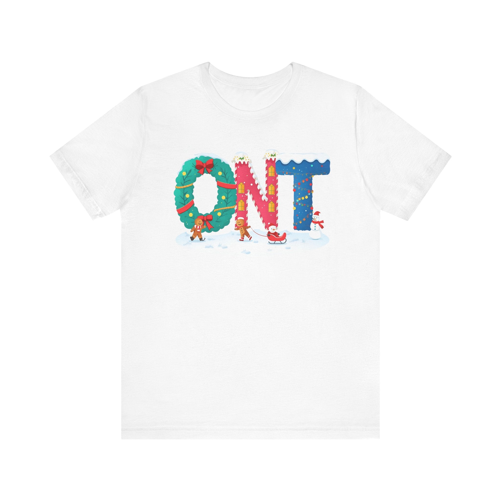 ONT Christmas Shirt – Festive Letter Art Tee | Christmas Gift | Bella Canvas 3001