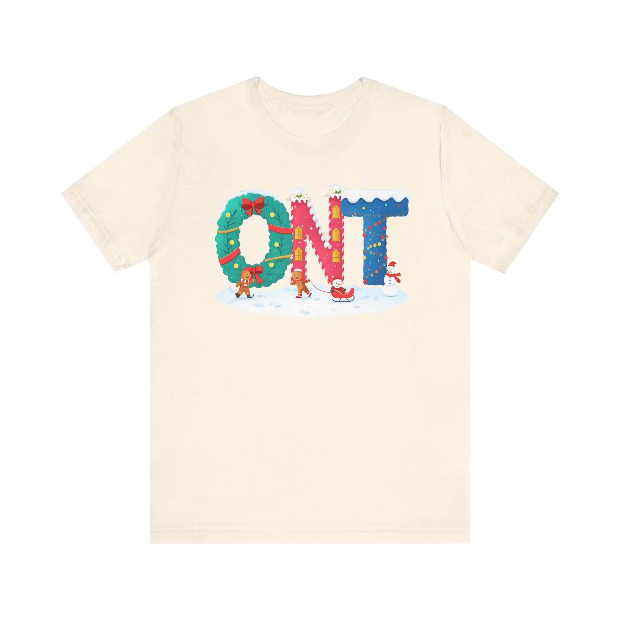 ONT Christmas Shirt – Festive Letter Art Tee | Christmas Gift | Bella Canvas 3001
