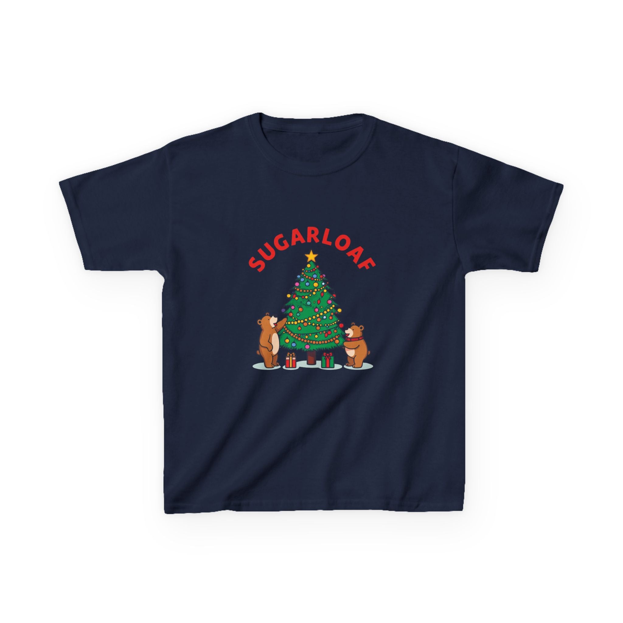 Sugarloaf Christmas Shirt – Cute Bears Decorating Tree Tee | Mountain Town Christmas Gift | Gildan 5000B