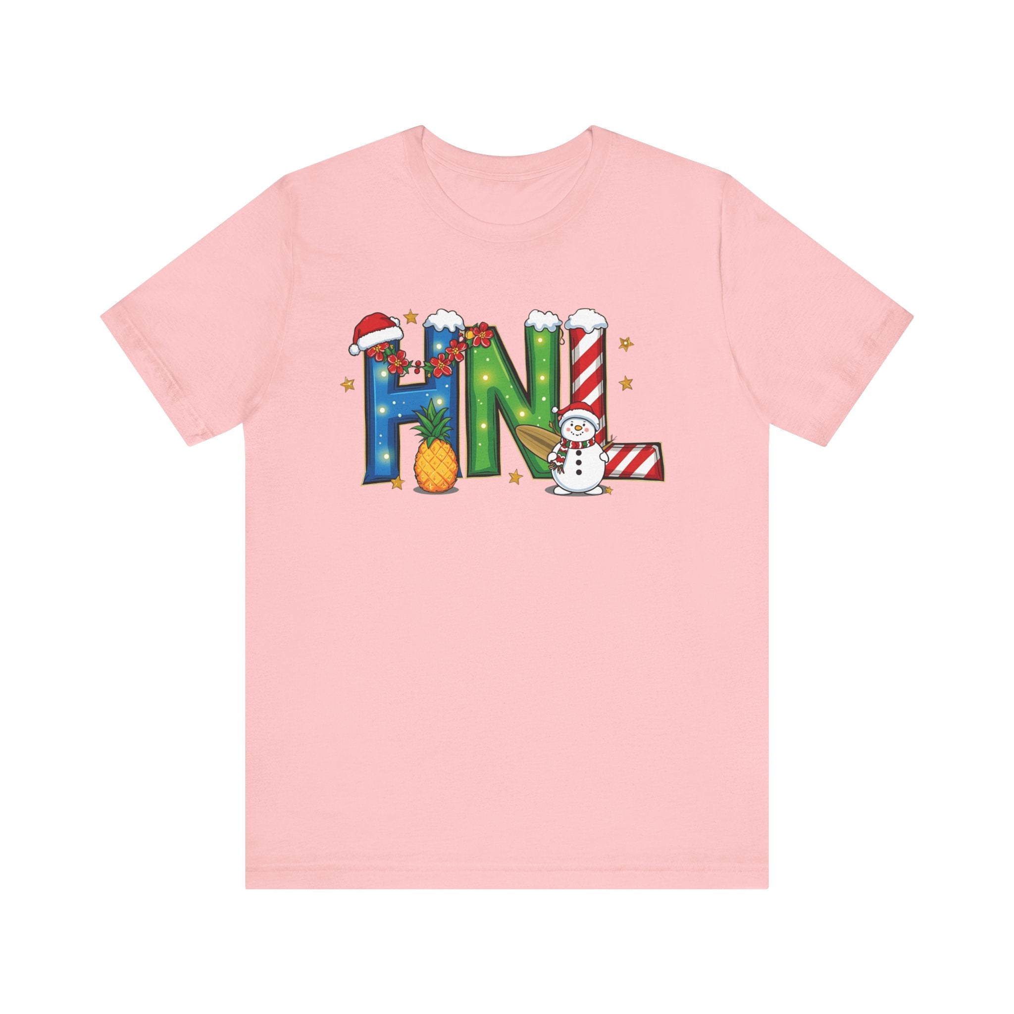 HNL Christmas Shirt – Festive Letter Art Tee | Christmas Gift | Bella Canvas 3001