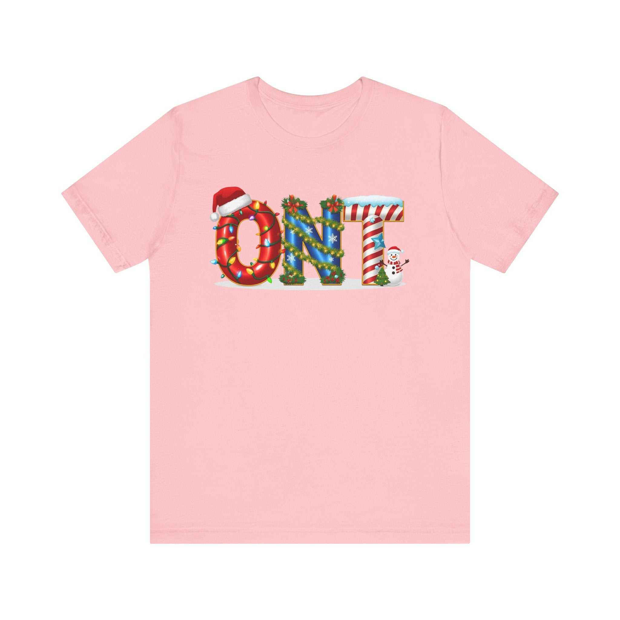 ONT Christmas Shirt – Festive Letter Art Tee | Christmas Gift | Bella Canvas 3001