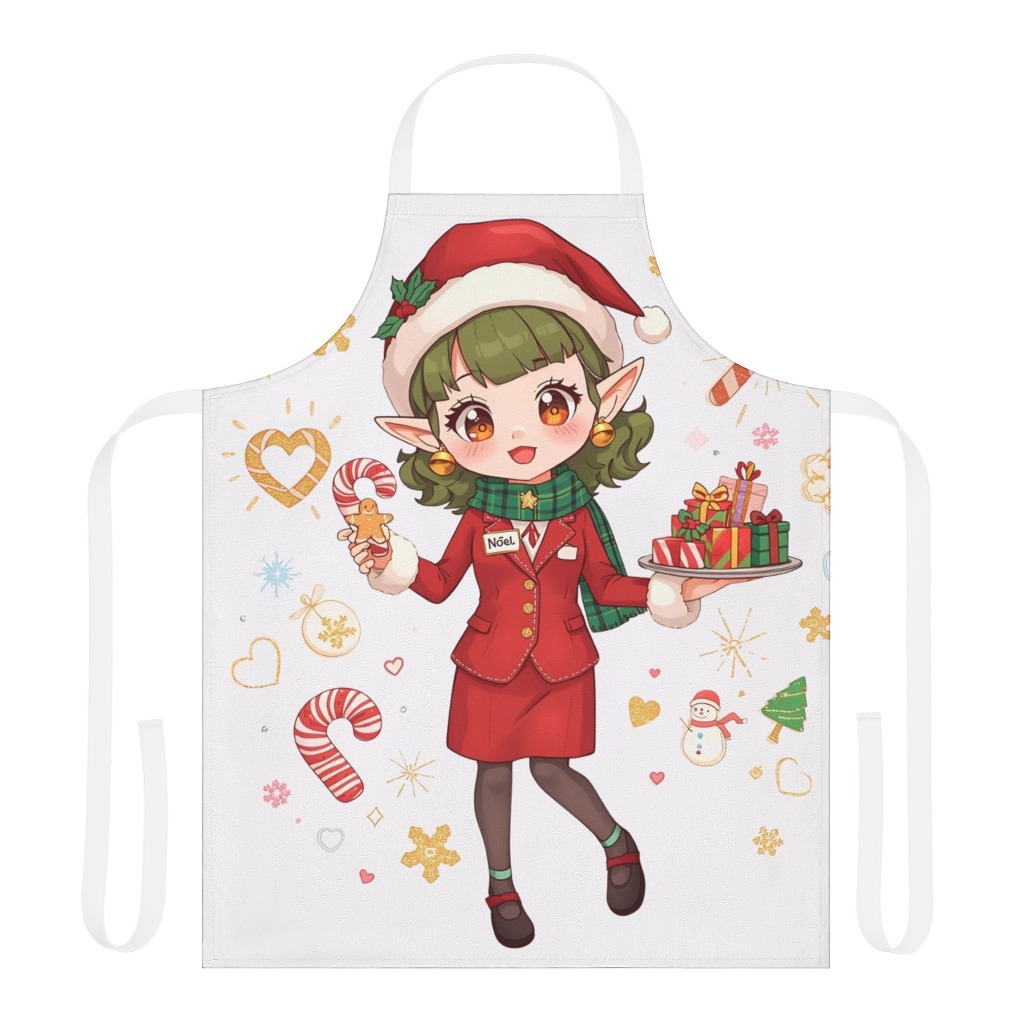 Christmas Elf Girl Apron — Cute Holiday Baking & Cooking Apron
