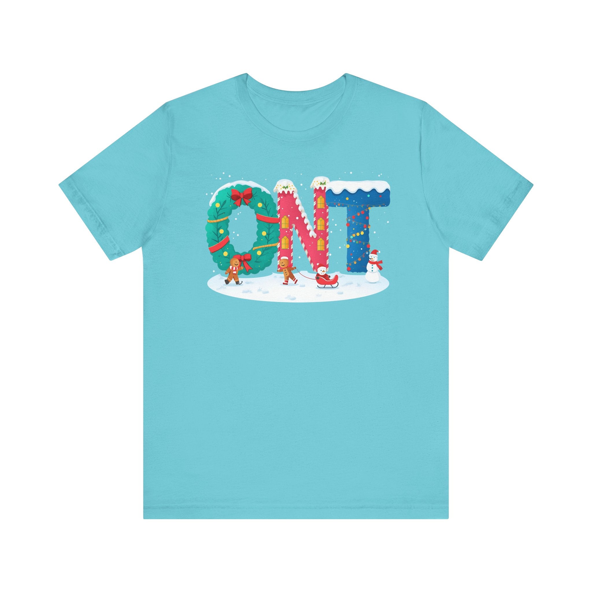 ONT Christmas Shirt – Festive Letter Art Tee | Christmas Gift | Bella Canvas 3001