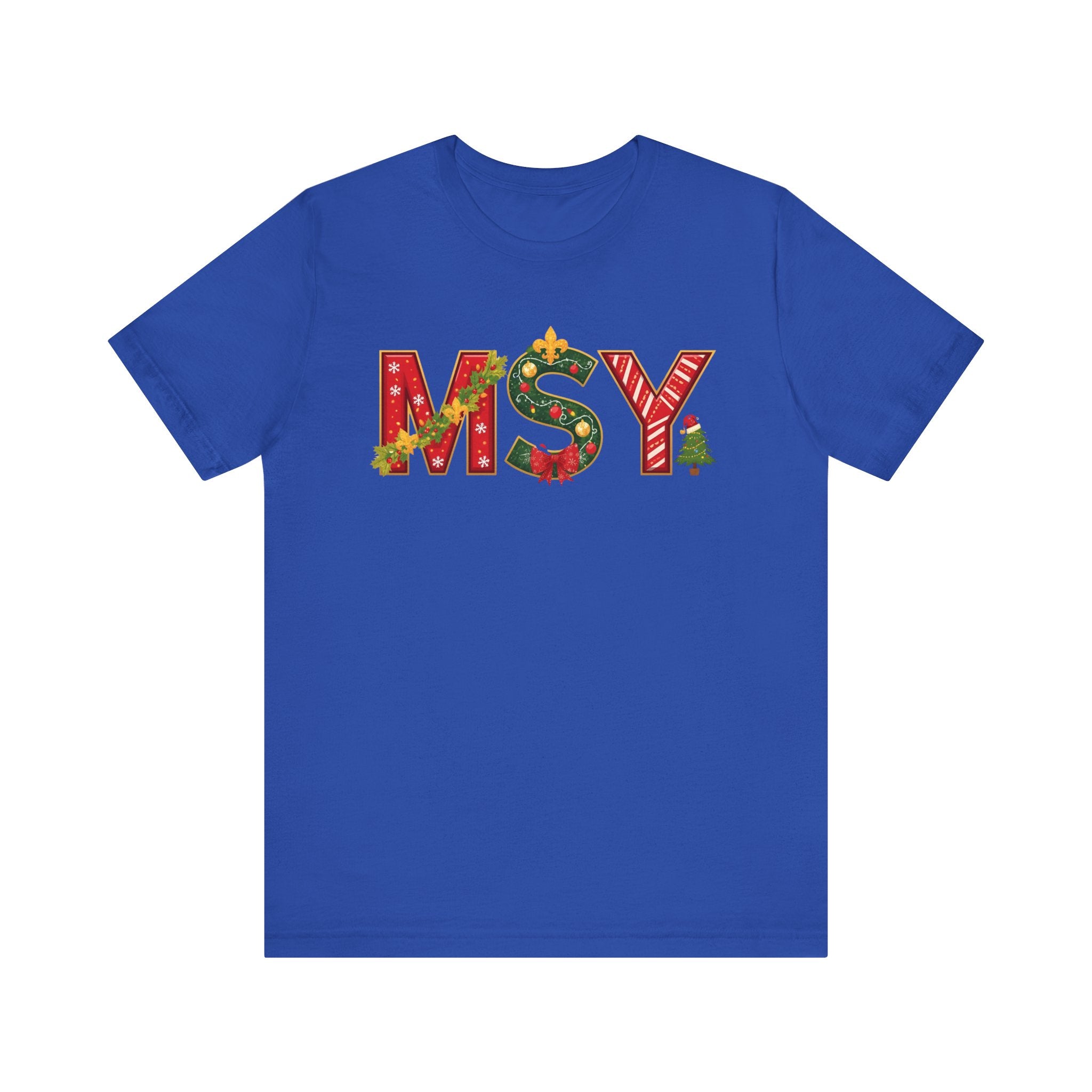 MSY Christmas Shirt – Festive Letter Art Tee | Christmas Gift | Bella Canvas 3001