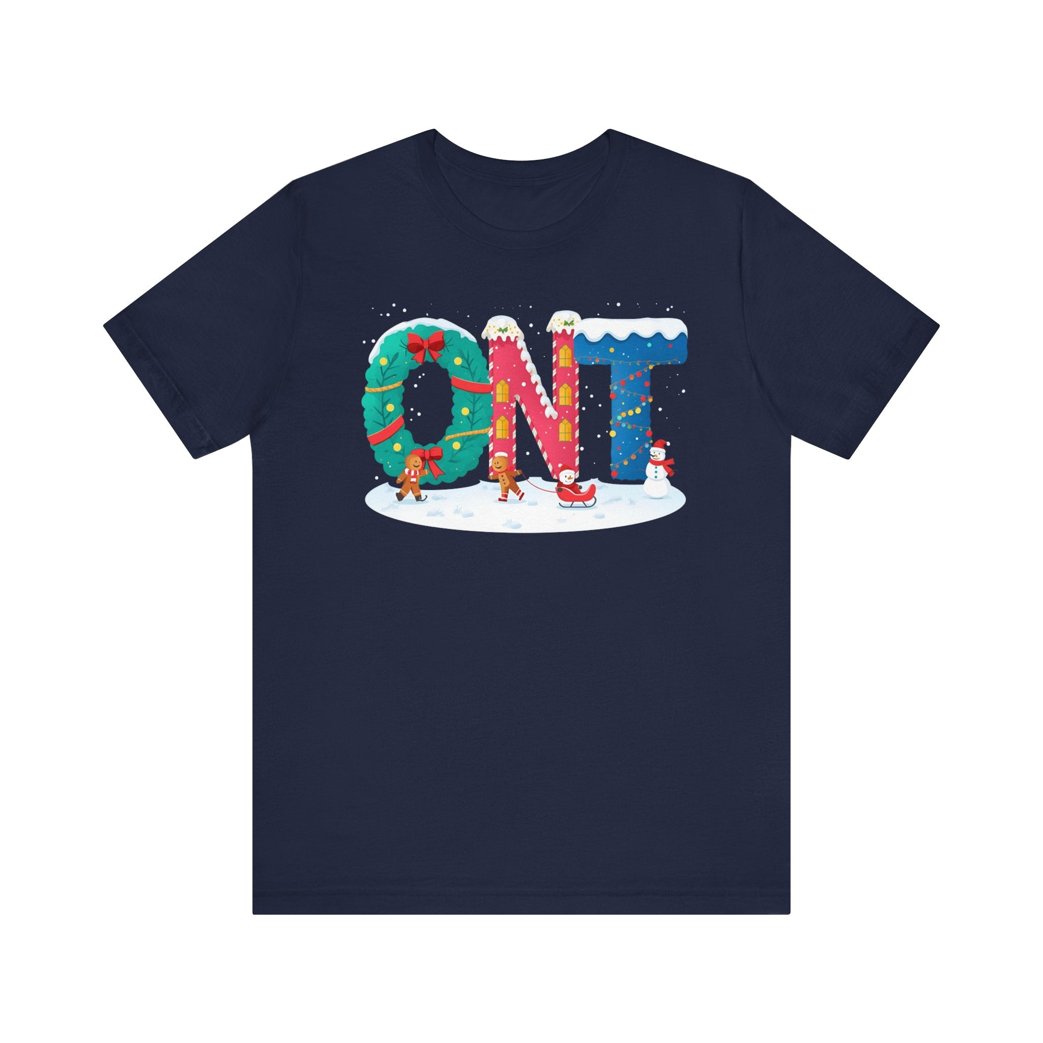 ONT Christmas Shirt – Festive Letter Art Tee | Christmas Gift | Bella Canvas 3001