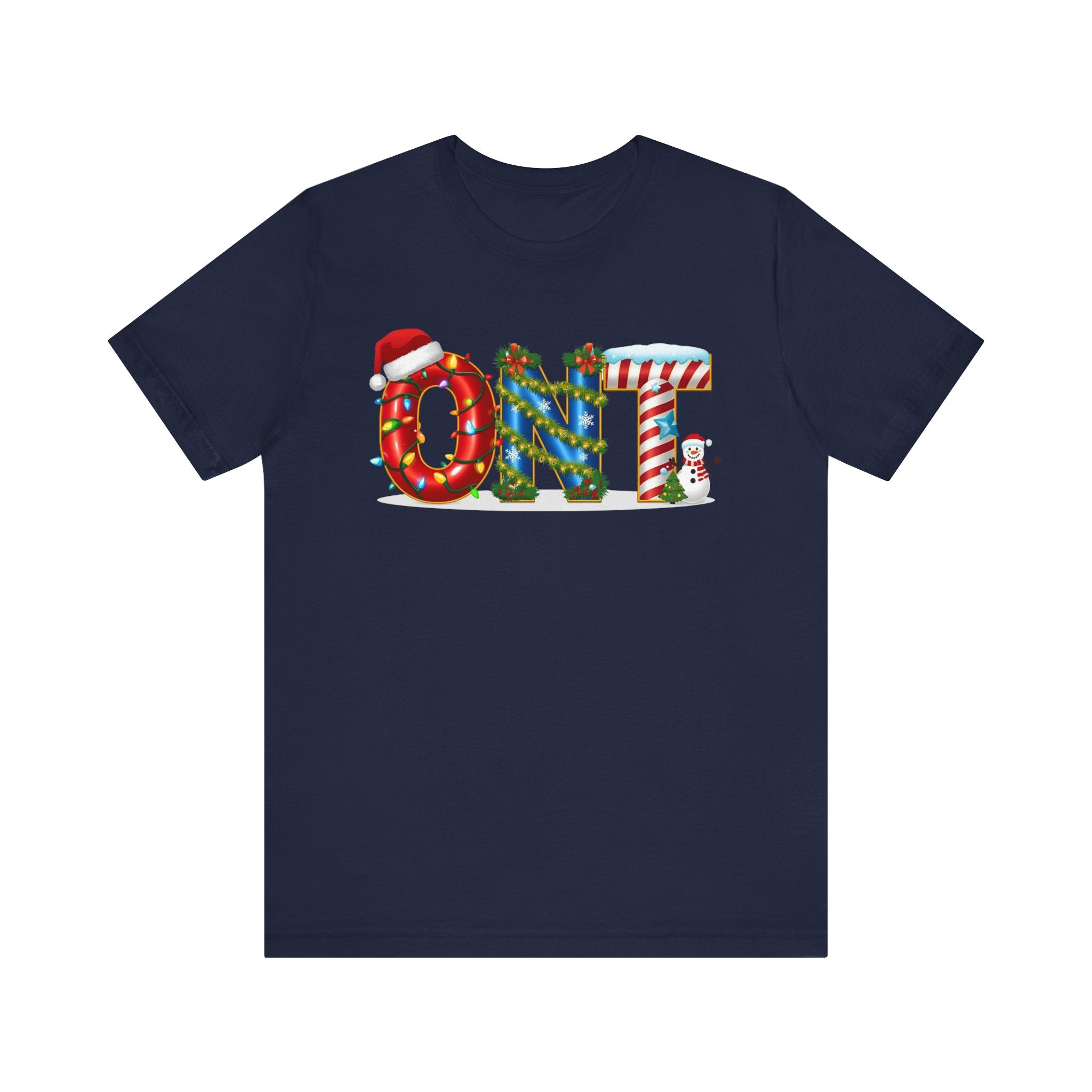 ONT Christmas Shirt – Festive Letter Art Tee | Christmas Gift | Bella Canvas 3001